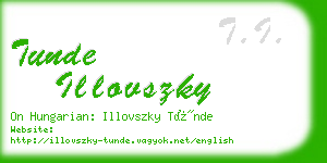 tunde illovszky business card